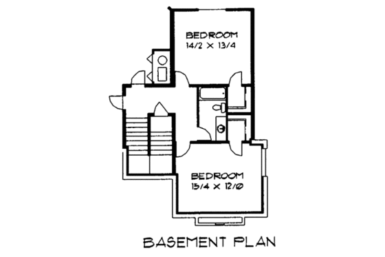 Floor Plan - Lower Floor for Traditional House Plan #303-325 - 6 bed, 5 bath