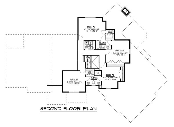 Dream House Plan - Craftsman Floor Plan - Upper Floor Plan #1064-120