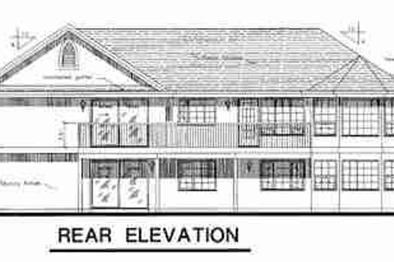 Exterior - Rear Elevation for Ranch House Plan #18-9026 - 3 bed, 2 bath