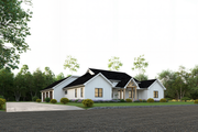 Farmhouse Style House Plan - 4 Beds 3.5 Baths 2390 Sq/Ft Plan #1112-19 Exterior 