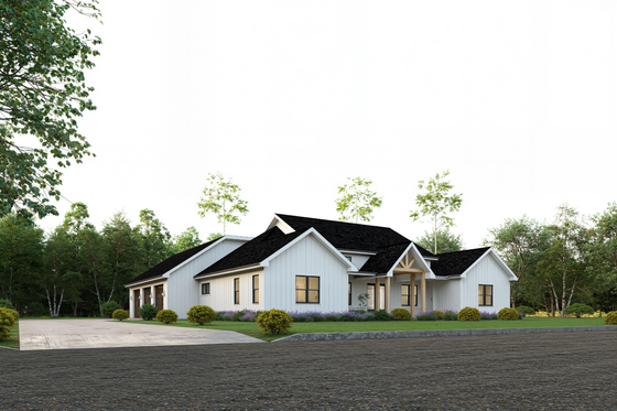 Exterior - Front Elevation 4 for Farmhouse House Plan #1112-19 - 4 bed, 3.5 bath