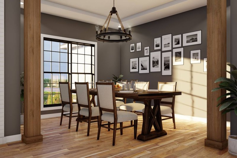 House Blueprint - Interior - Dining Room for Traditional House Plan #17-1040 - 4 bed, 3 bath