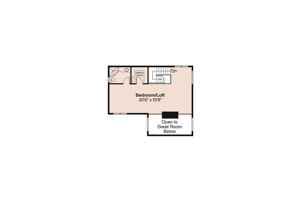 Floor Plan - Upper Floor for Country House Plan #124-149 - 2 bed, 2 bath