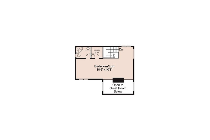 Home Plan - Floor Plan - Upper Floor for Country House Plan #124-149 - 2 bed, 2 bath
