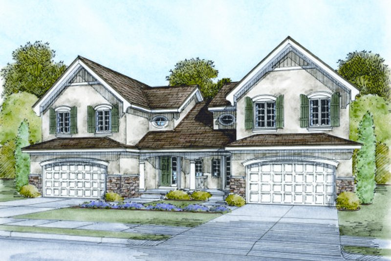 Home Plan - European Exterior - Front Elevation Plan #20-2137