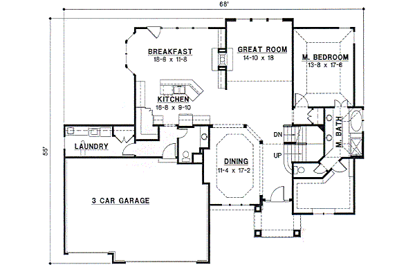 Traditional Floor Plan - Main Floor Plan #67-426