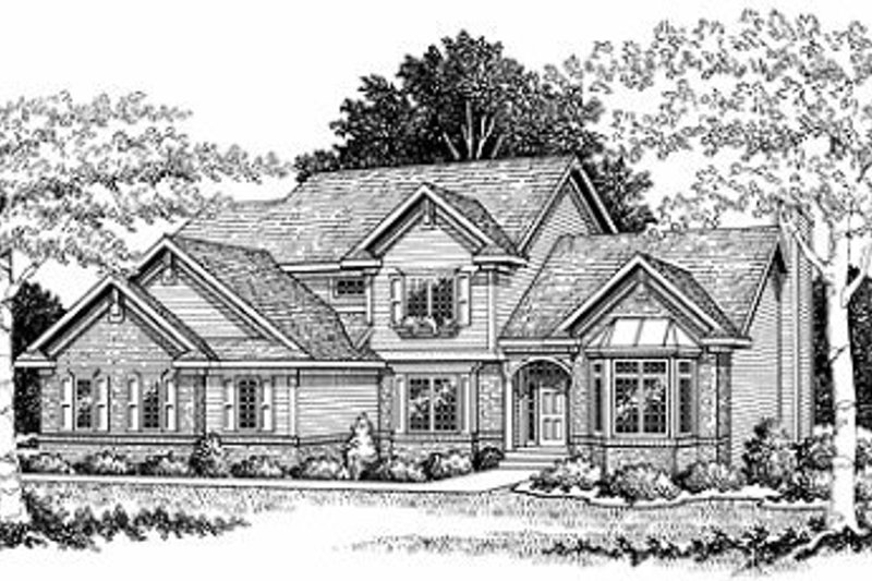 Traditional Style House Plan - 4 Beds 2.5 Baths 2416 Sq/Ft Plan #70-385