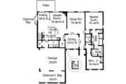 European Style House Plan - 4 Beds 3 Baths 3240 Sq/Ft Plan #15-266 
