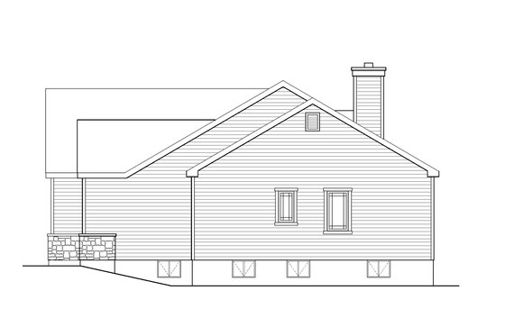 Exterior - Other Elevation for Ranch House Plan #22-625 - 3 bed, 2 bath