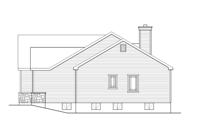 House Plan Design - Exterior - Other Elevation for Ranch House Plan #22-625 - 3 bed, 2 bath