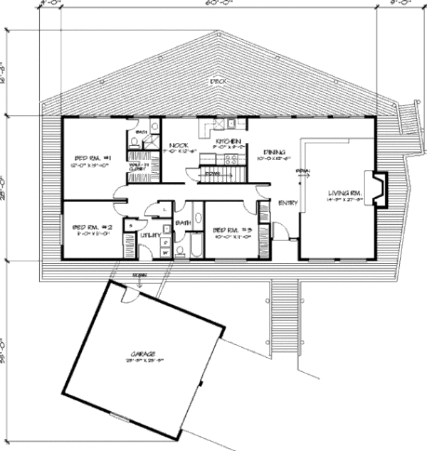 Bungalow Floor Plan - Main Floor Plan #320-294
