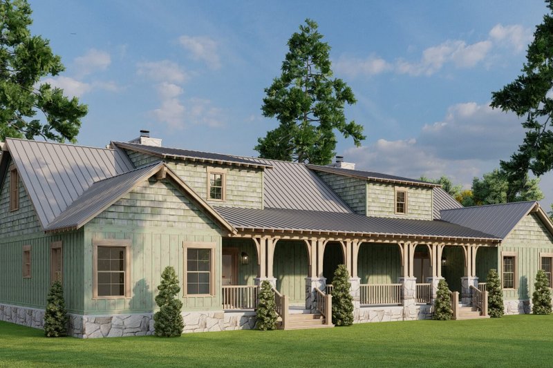 Architectural House Design - Exterior - Other Elevation 1 for Cabin House Plan #923-416 - 3 bed, 2 bath
