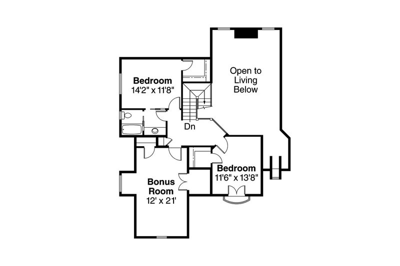 Home Plan - Floor Plan - Upper Floor for European House Plan #124-688 - 3 bed, 2.5 bath