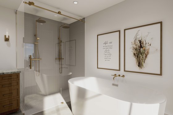 Interior - Master Bathroom for Contemporary House Plan #23-2825 - 3 bed, 1.5 bath