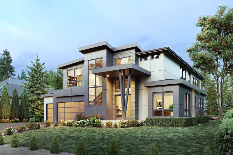 Contemporary Style House Plan - 5 Beds 4.5 Baths 4478 Sq/Ft Plan #1066 ...