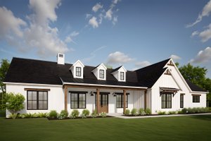 House Blueprint - Farmhouse Exterior - Front Elevation Plan #1103-3