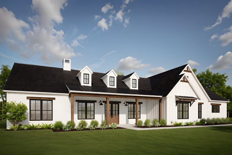 House Blueprint - Farmhouse Exterior - Front Elevation Plan #1103-3