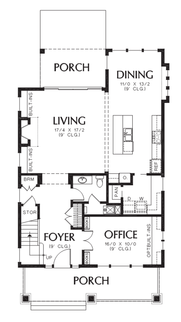 Craftsman Floor Plan - Main Floor Plan #48-710