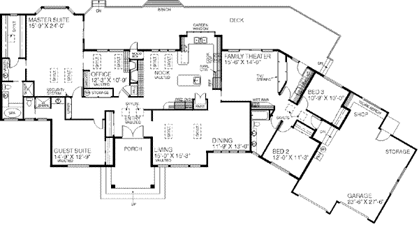 Home Plan - Traditional Floor Plan - Main Floor Plan #60-210