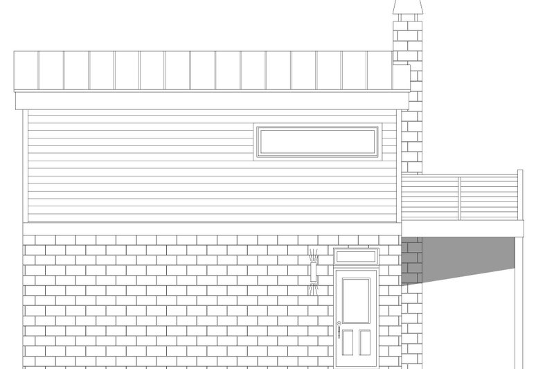 House Blueprint - Exterior - Rear Elevation for Contemporary House Plan #932-296 - 1 bed, 1 bath