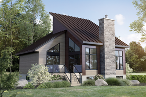 Cottage Exterior - Front Elevation Plan #25-4923