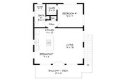 Contemporary Style House Plan - 2 Beds 2 Baths 878 Sq/Ft Plan #932-257 