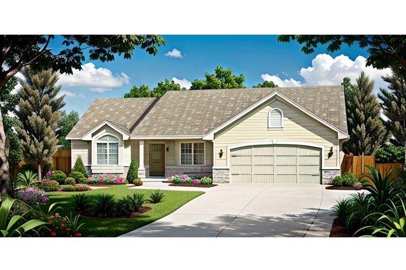 Home Plan - Ranch Exterior - Front Elevation Plan #58-160