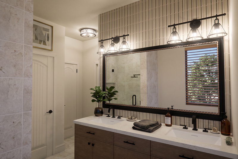 House Blueprint - Interior - Master Bathroom for European House Plan #1099-20 - 3 bed, 2.5 bath