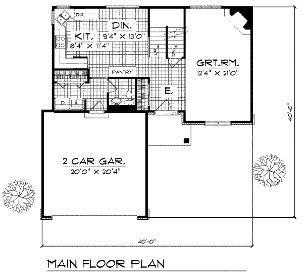 Dream House Plan - Traditional Floor Plan - Main Floor Plan #70-139