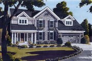 Colonial Style House Plan - 3 Beds 2.5 Baths 1565 Sq/Ft Plan #46-125 