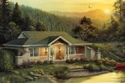 Cottage Style House Plan - 1 Beds 1 Baths 809 Sq/Ft Plan #57-361 
