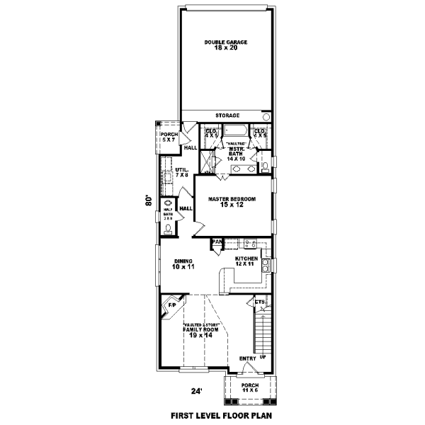 Traditional Floor Plan - Main Floor Plan #81-13611