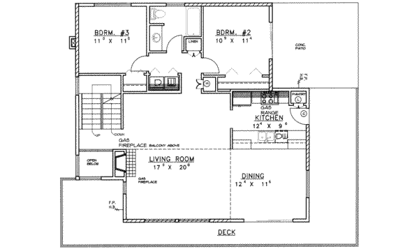 Home Plan - Contemporary Floor Plan - Main Floor Plan #117-198