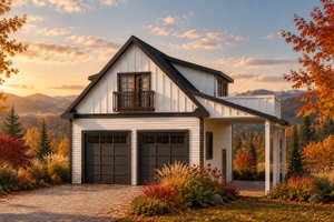 Home Plan - Exterior - Front Elevation for Craftsman House Plan #124-1478, 1 bath