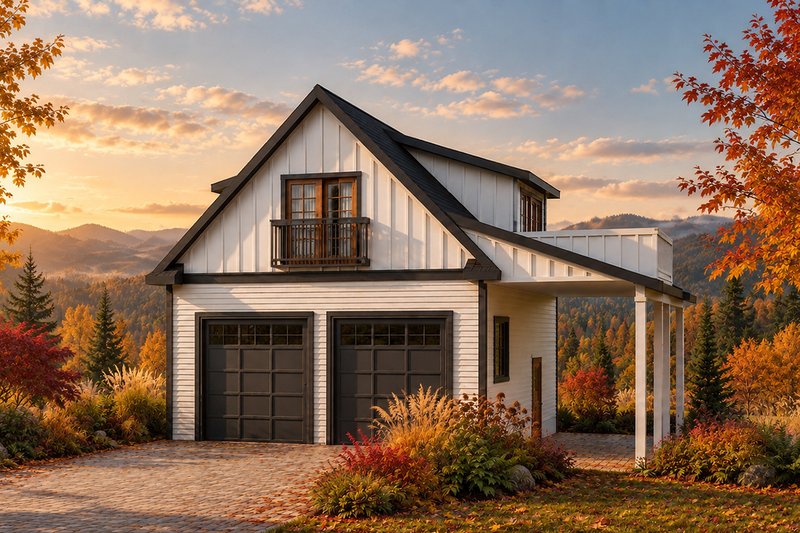 Home Plan - Exterior - Front Elevation 2 for Craftsman House Plan #124-1478, 1 bath