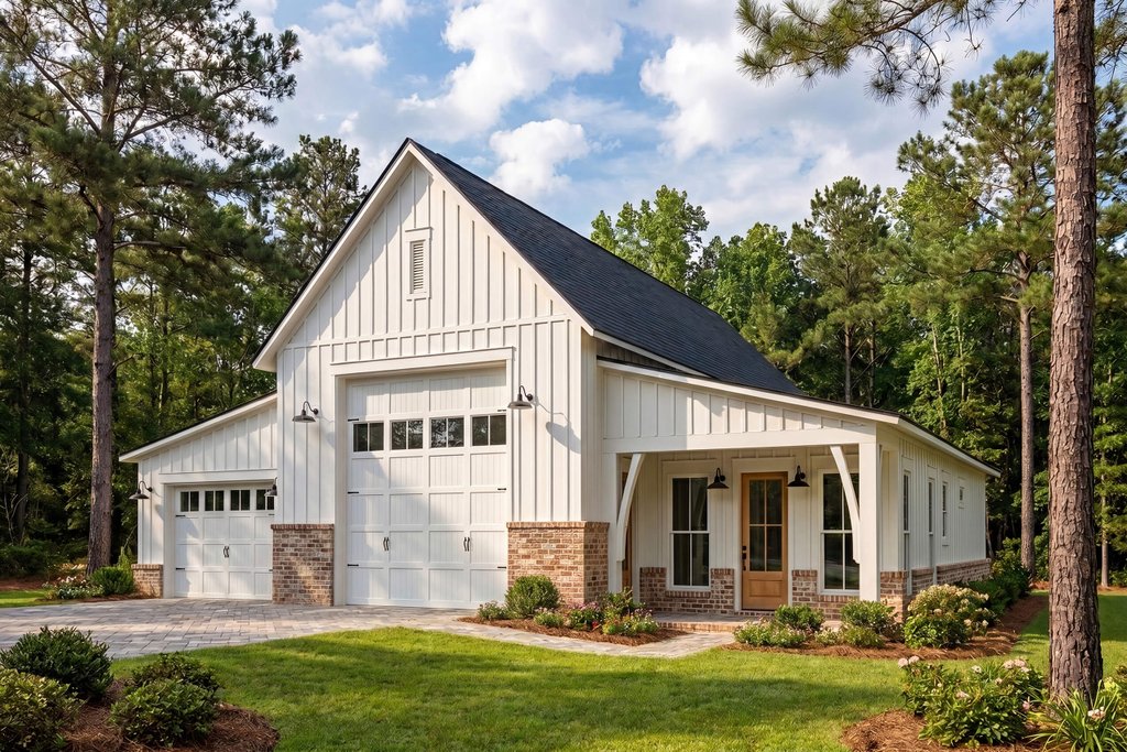 Exterior - Front Elevation 2 for Barndominium House Plan #430-443 - 1 bed, 1 bath