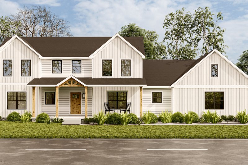 Country Style House Plan - 4 Beds 2.5 Baths 2871 Sq/Ft Plan #1089-17 Exterior