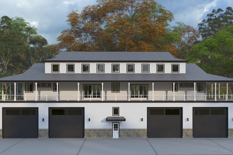 Architectural House Design - Barndominium Exterior - Front Elevation Plan #1060-391
