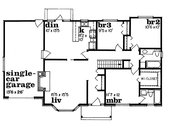 Traditional Floor Plan - Main Floor Plan #47-447