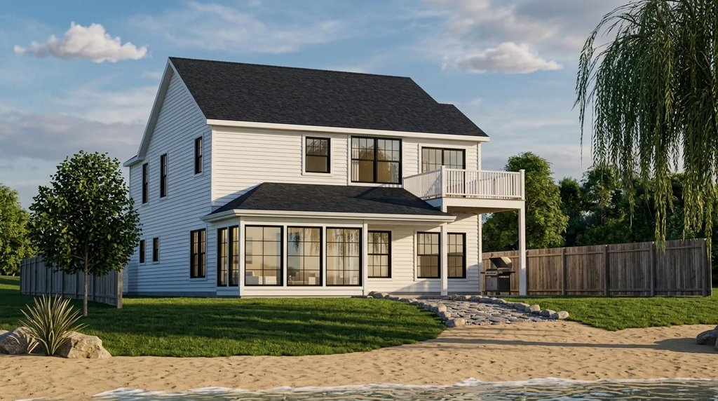 Exterior - Rear Elevation 2 for Craftsman House Plan #1064-95 - 5 bed, 3.5 bath