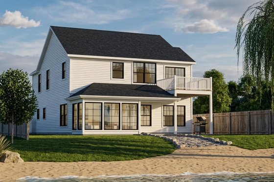 Exterior - Rear Elevation for Craftsman House Plan #1064-95 - 5 bed, 3.5 bath