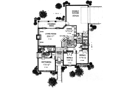 Floor Plan - Main Floor for European House Plan #310-582 - 3 bed, 2 bath