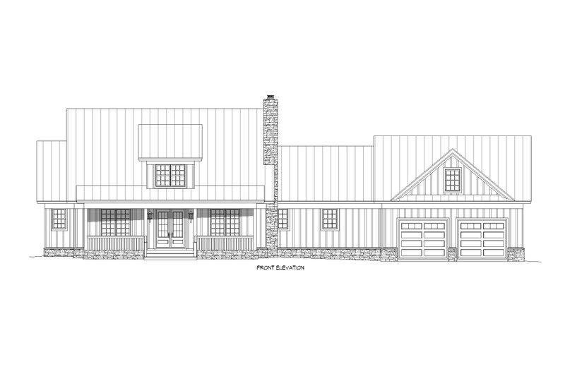 House Plan Design - Exterior - Front Elevation 3 for Farmhouse House Plan #932-725 - 4 bed, 2.5 bath
