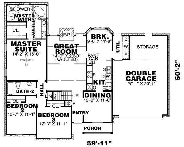 Traditional Floor Plan - Main Floor Plan #34-131