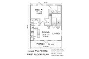 Cottage Style House Plan - 2 Beds 2 Baths 880 Sq/Ft Plan #513-2389 Floor 
