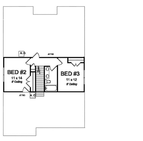 House Plan Design - Cottage Floor Plan - Upper Floor Plan #513-2177