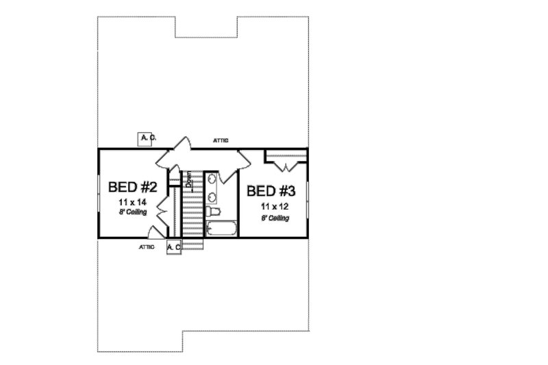 Architectural House Design - Floor Plan - Upper Floor for Cottage House Plan #513-2177 - 3 bed, 2.5 bath
