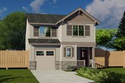Bungalow Style House Plan - 3 Beds 2.5 Baths 1320 Sq/Ft Plan #53-416 Exterior 