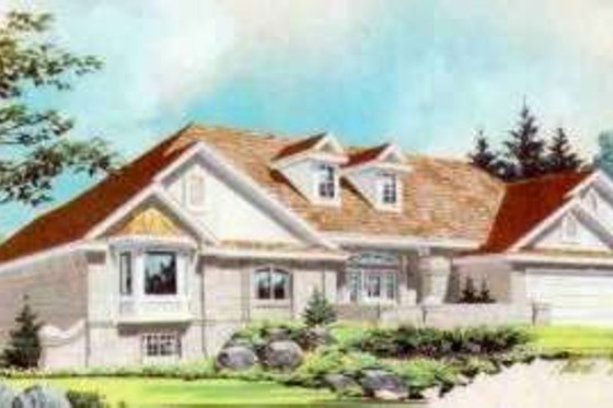 Exterior - Front Elevation for European House Plan #308-223 - 6 bed, 3.5 bath