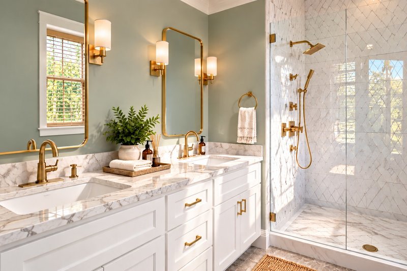 House Design - Interior - Master Bathroom for Farmhouse House Plan #44-321 - 3 bed, 2 bath